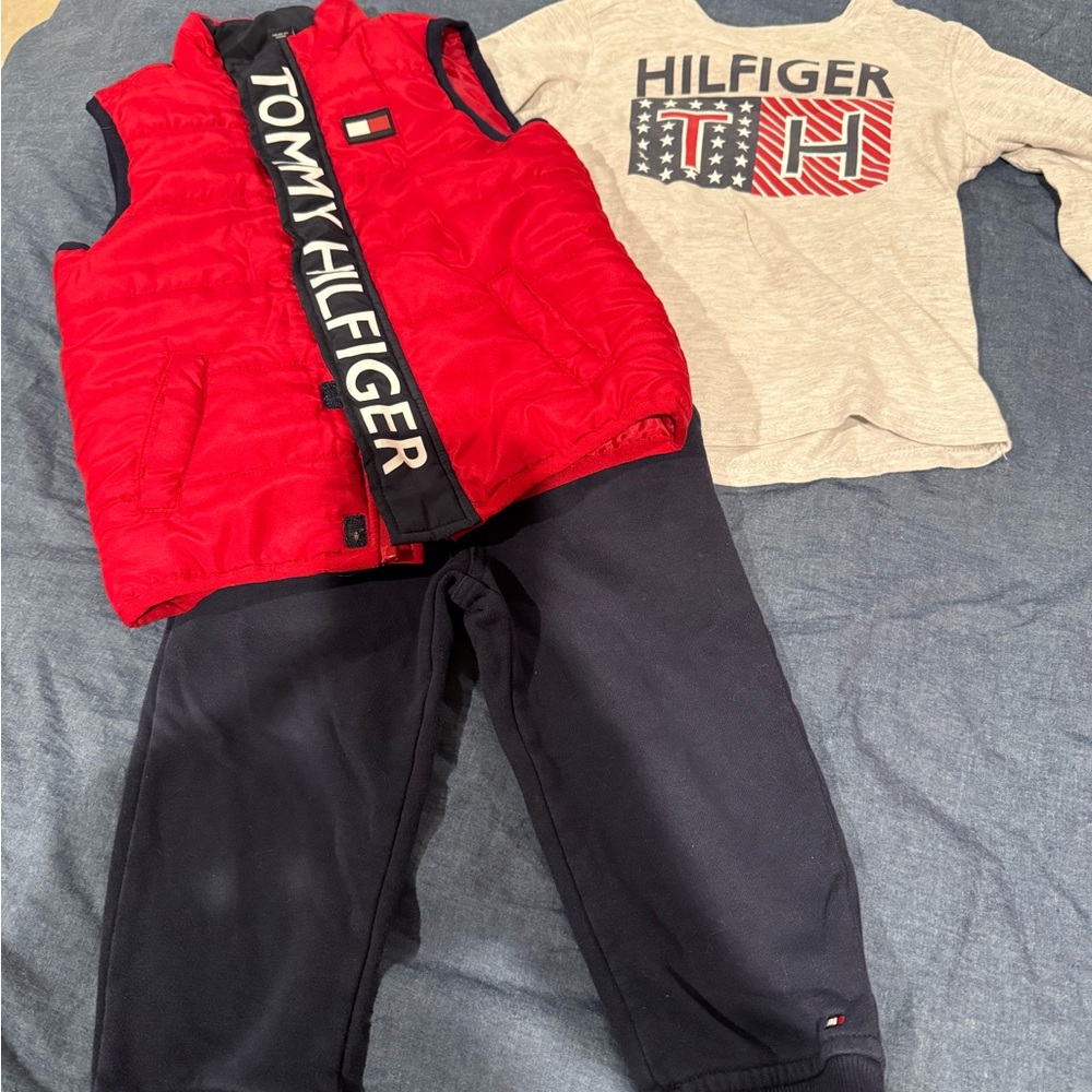 Tommy Hilfiger Red Quilted Vest